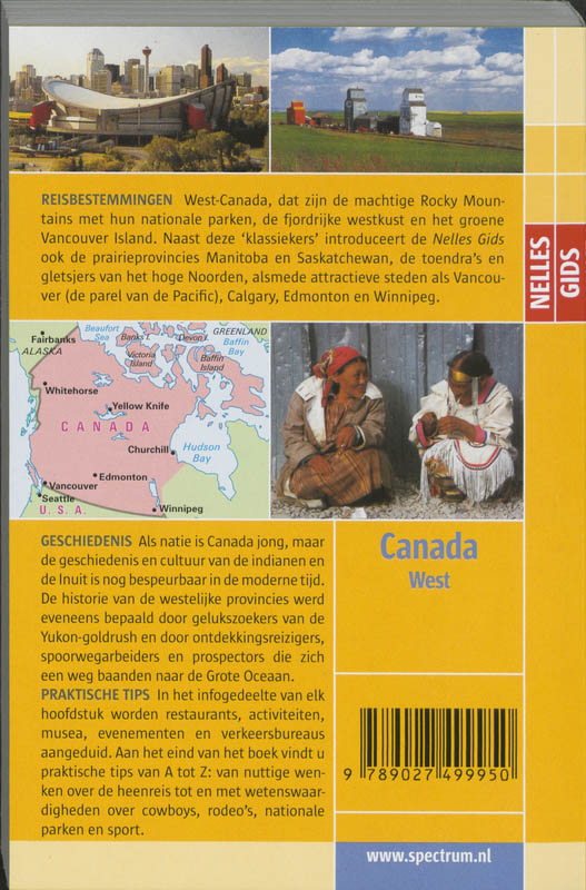 Achterkant van Nelles gids Canada West - Rocky Mointains, Westkust, Prairieprovincies, Territories