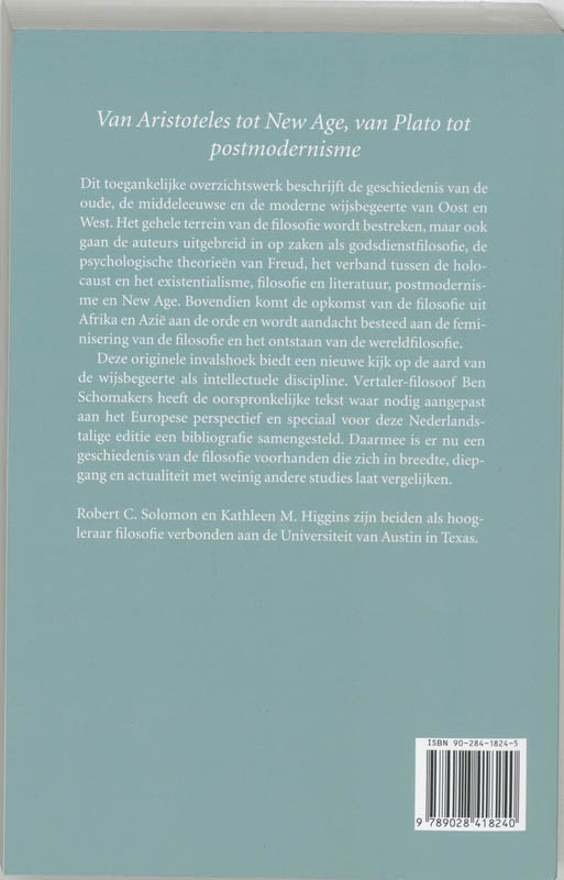 Achterkant van Een andere geschiedenis van de filosofie