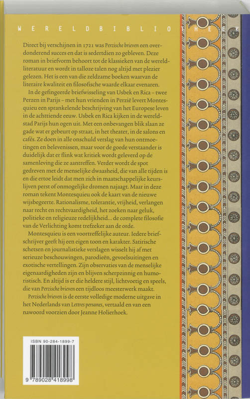 Achterkant van Perzische brieven