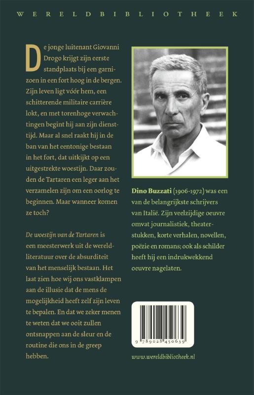 Achterkant van De woestijn van de Tartaren