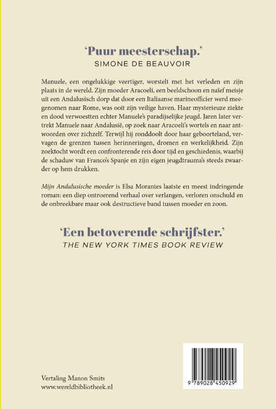 Achterkant van Mijn Andalusische moeder