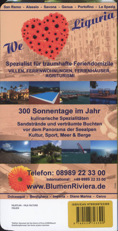 Achterkant van Autokaart Italie Professional