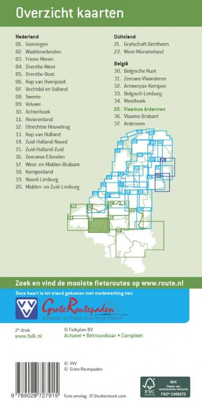 Achterkant van Vlaamse Ardennen