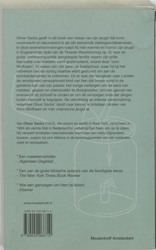 Achterkant van Oom Wolfram en mijn chemische jeugd