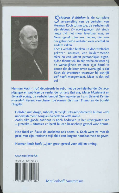 Achterkant van Schrijven & drinken