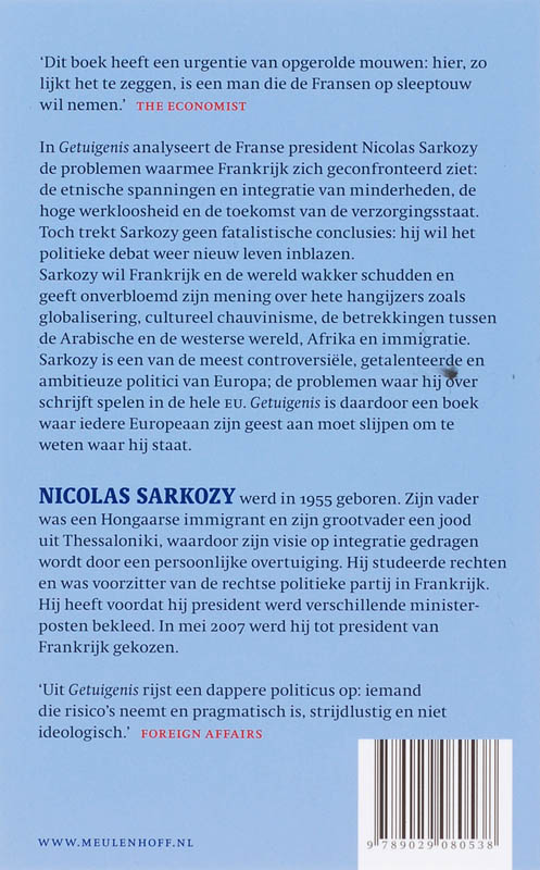 Achterkant van Getuigenis