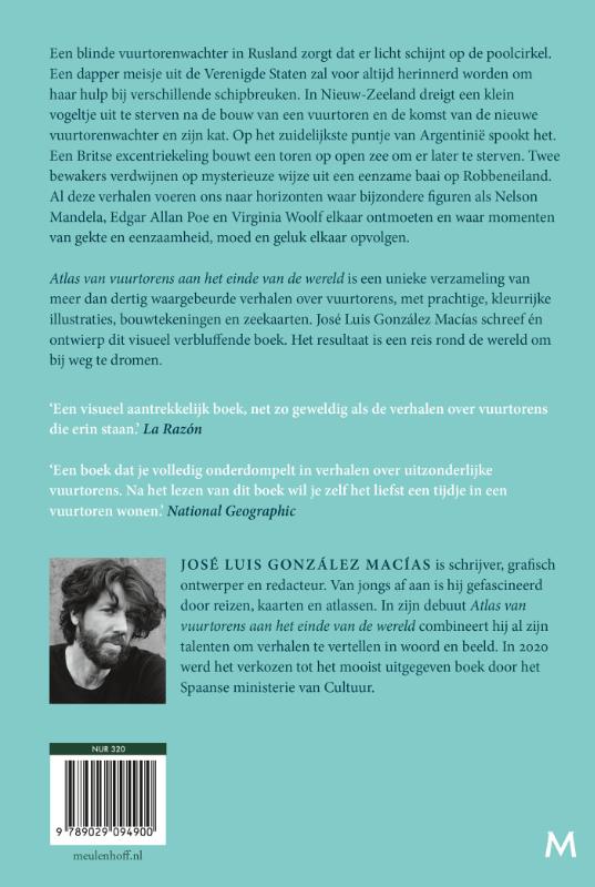 Achterkant van Atlas van vuurtorens aan het einde van de wereld