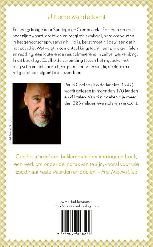 Achterkant van De pelgrimstocht naar Santiago