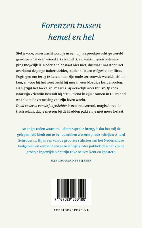 Achterkant van Dood en leven van de jonge Selder