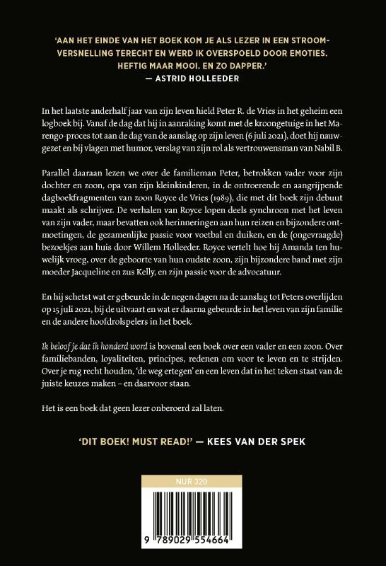 Achterkant van Ik beloof je dat ik honderd word