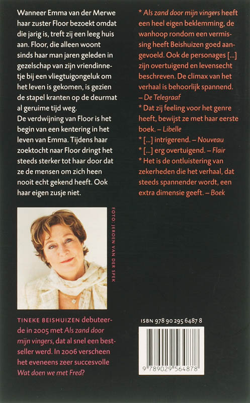 Achterkant van Als zand door mijn vingers