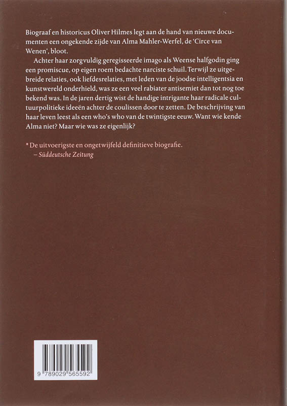 Achterkant van Alma Mahler-Werfel