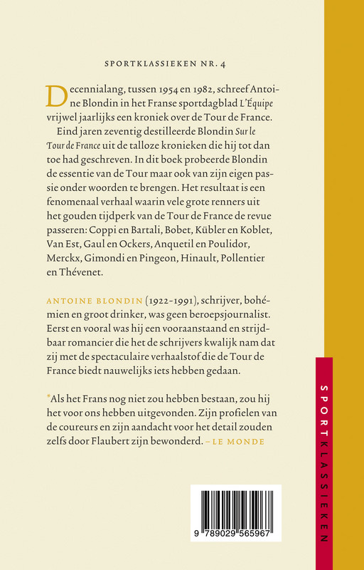 Achterkant van Tour de France