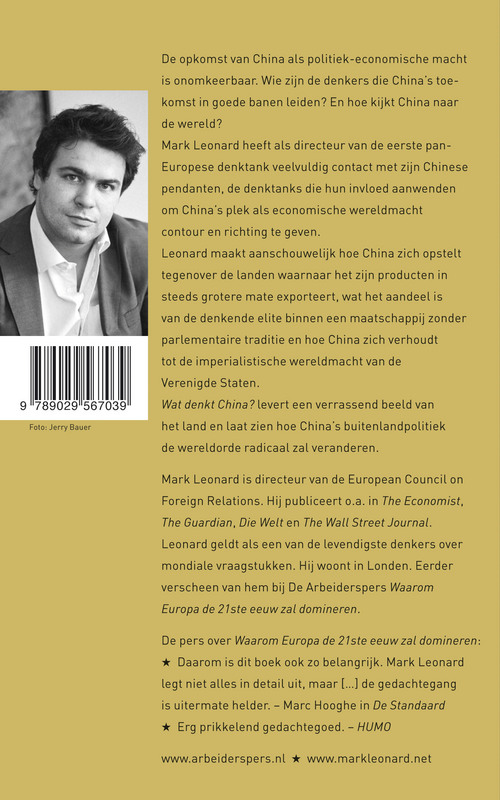 Achterkant van Wat denkt China?