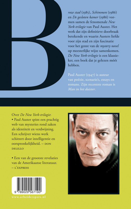 Achterkant van De New-York trilogie