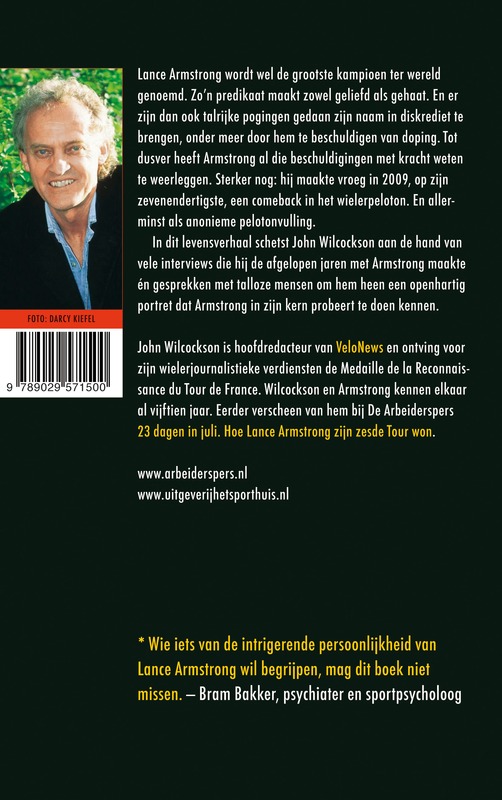 Achterkant van Lance Armstrong