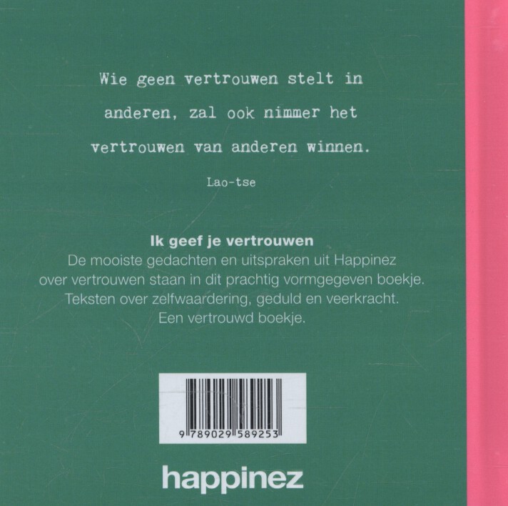 Achterkant van Ik geef je vertrouwen