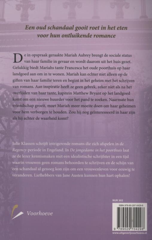 Achterkant van De jongedame in het poorthuis