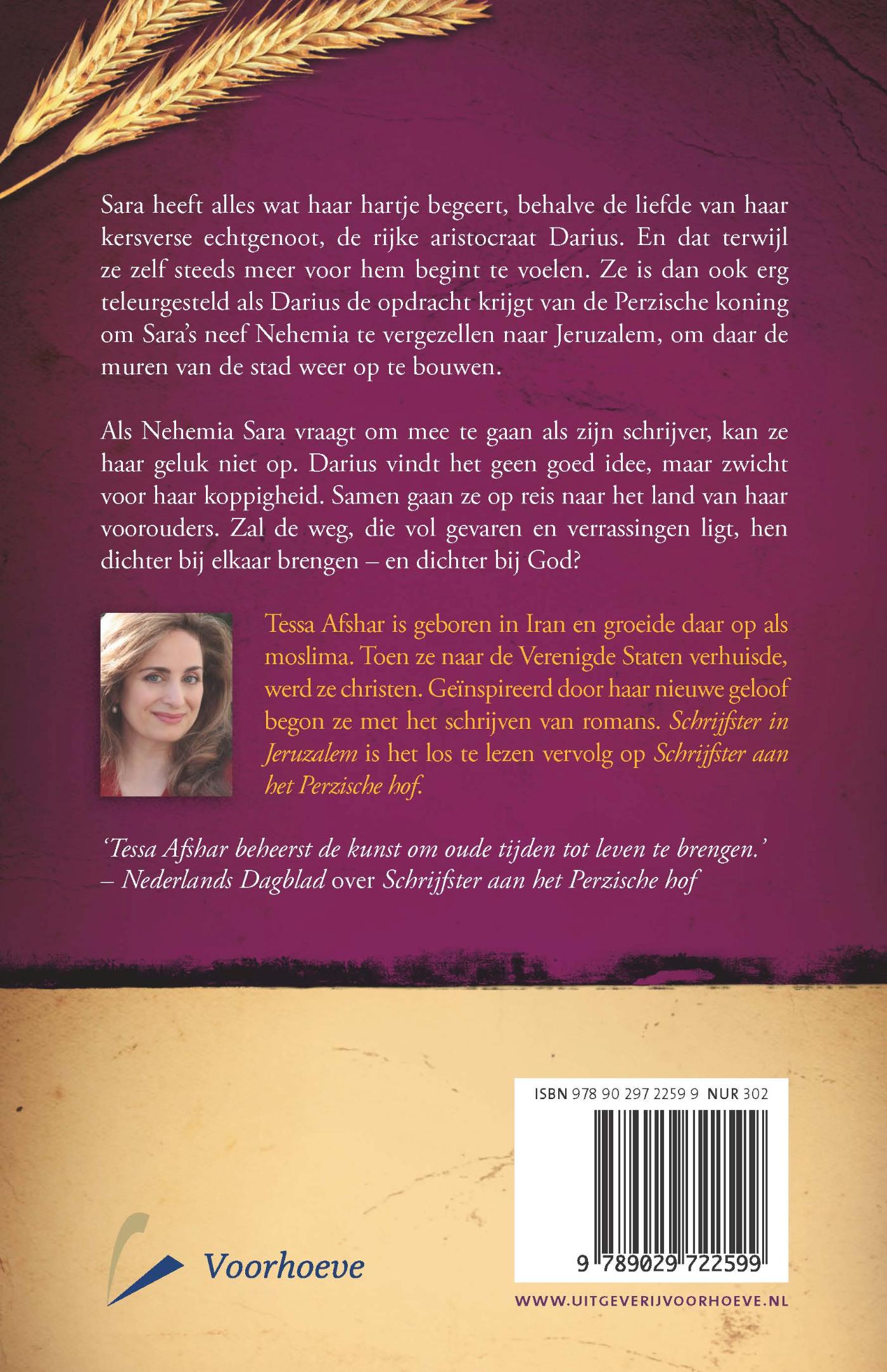 Achterkant van Schrijfster in Jeruzalem