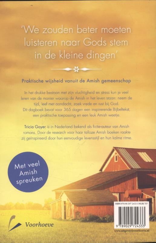 Achterkant van Amish levenskunst