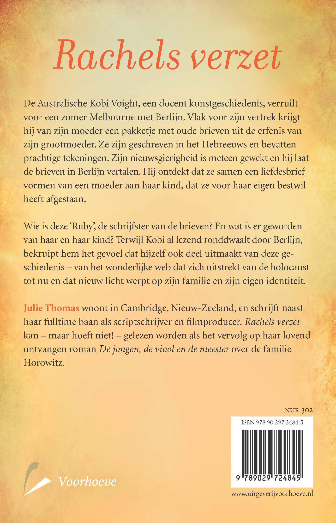 Achterkant van Rachels verzet