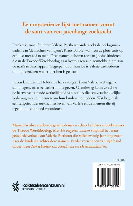 Achterkant van De vergeten namen