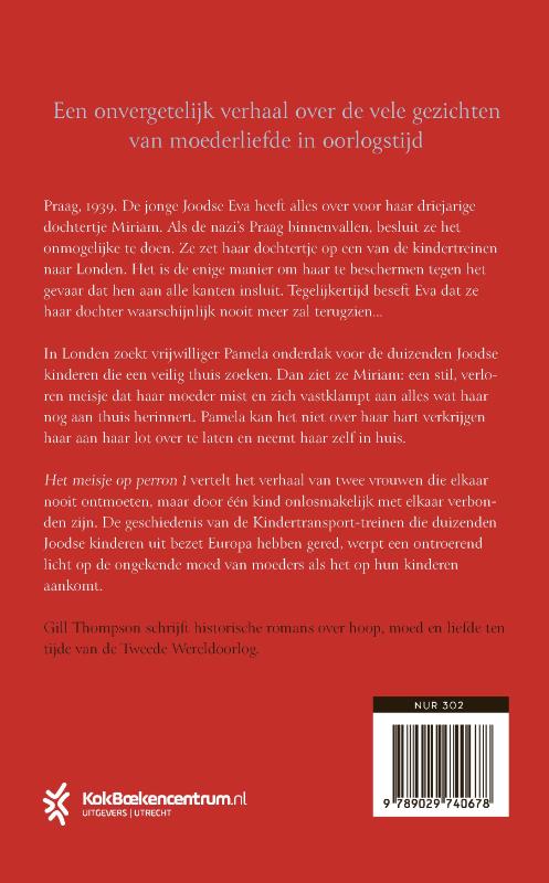 Achterkant van Het meisje op perron 1