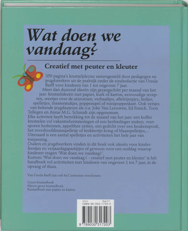 Achterkant van Wat doen we vandaag?