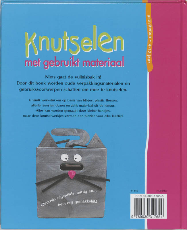 Achterkant van Knutselen met gebruikt materiaal
