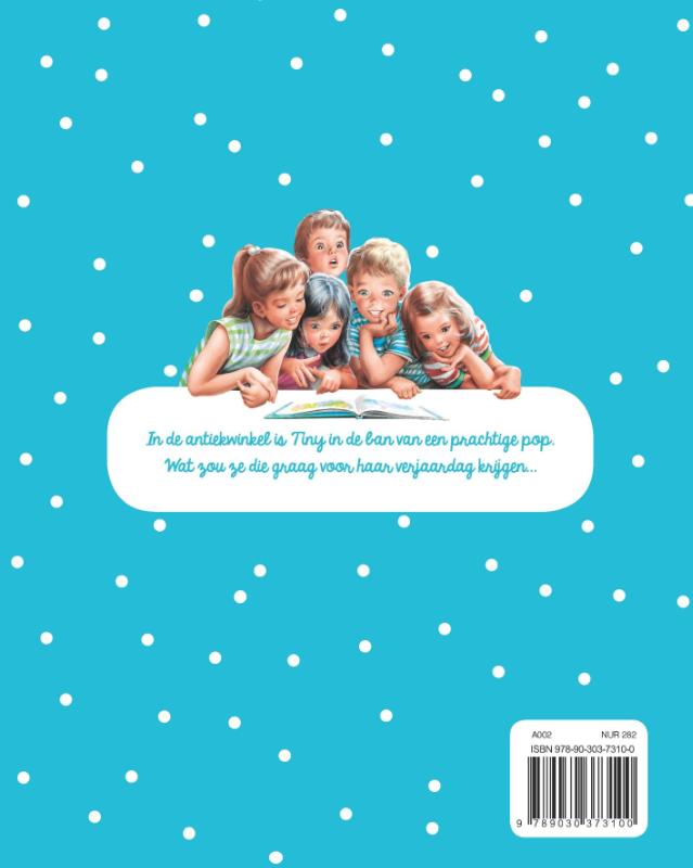 Achterkant van Tiny kiest een cadeau