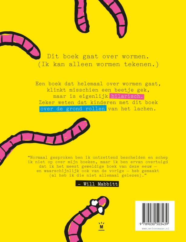 Achterkant van Ik kan alleen wormen tekenen