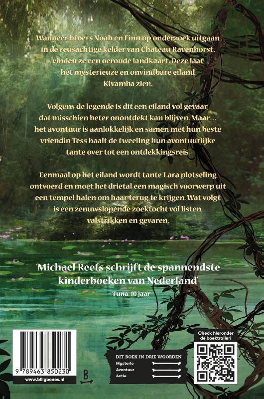 Achterkant van Het verdwenen eiland Kivamba