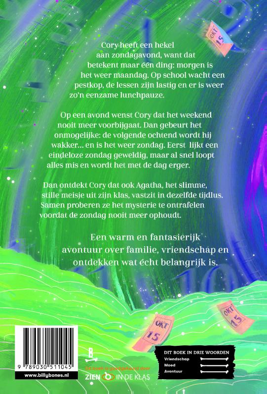 Achterkant van Het raadsel van het eindeloze weekend
