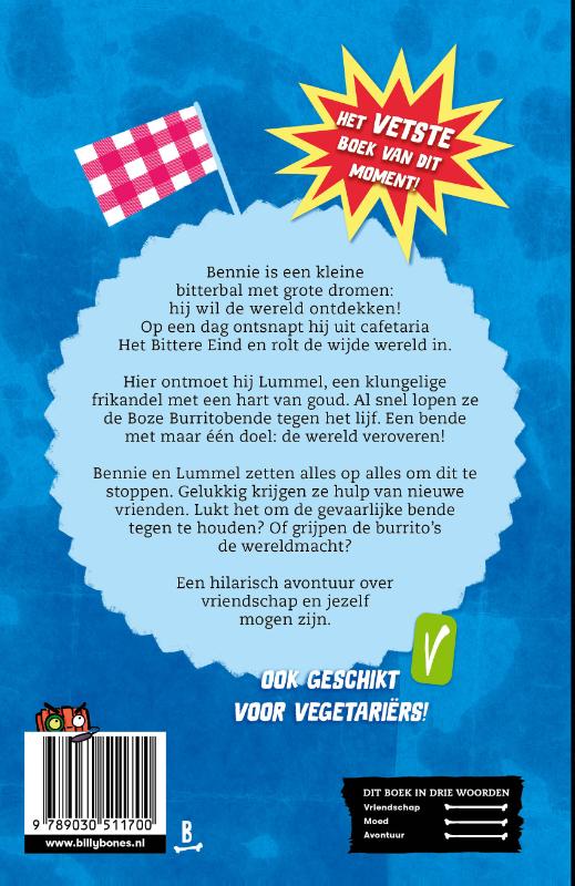 Achterkant van Bennie Bitterbal en de Boze Burritobende