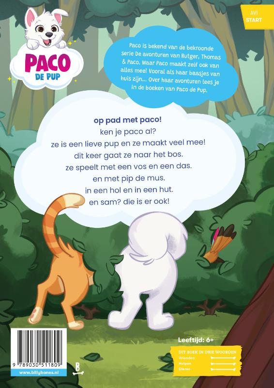 Achterkant van Ik lees met Paco de Pup - avi start
