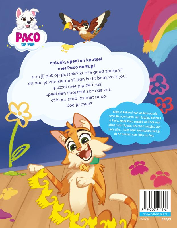 Achterkant van Het knutseldoeboek van Paco de Pup