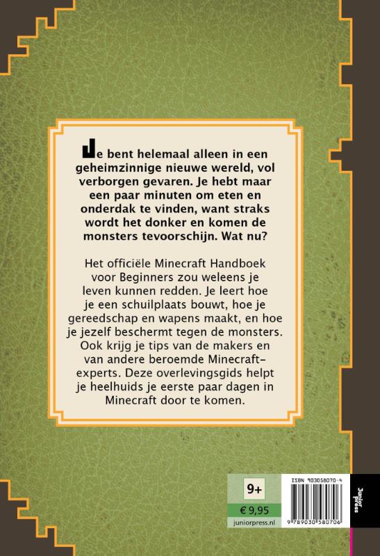 Achterkant van Handboek voor beginners