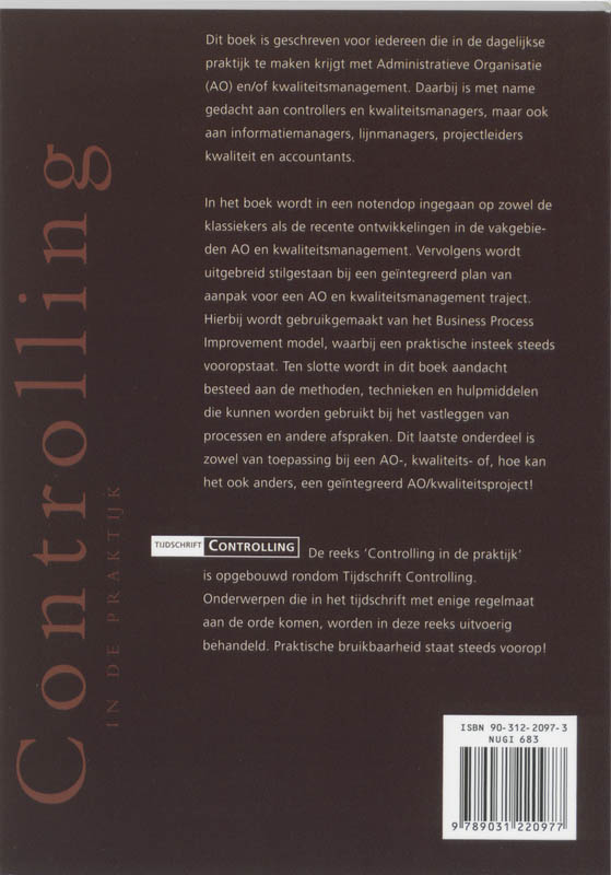 Achterkant van AO en kwaliteit