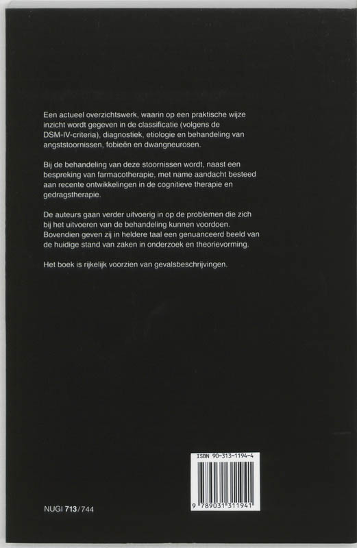 Achterkant van Angst, fobieen en dwang