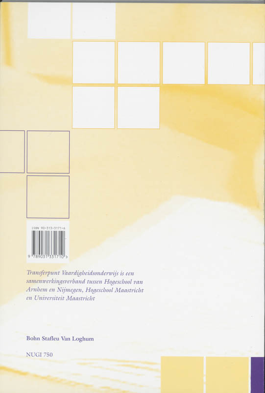 Achterkant van Werkcahier