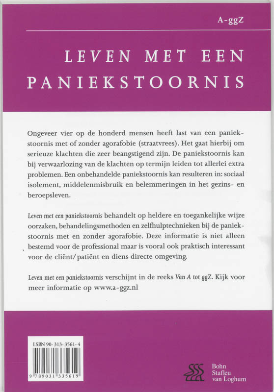 Achterkant van Leven met een paniekstoornis