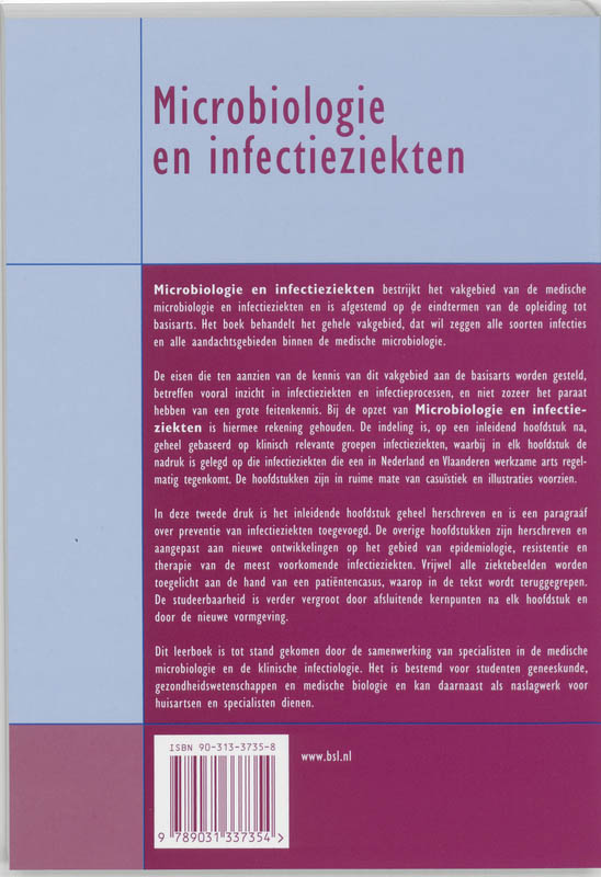 Achterkant van Microbiologie en infectieziekten