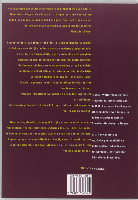 Achterkant van Psychotherapie