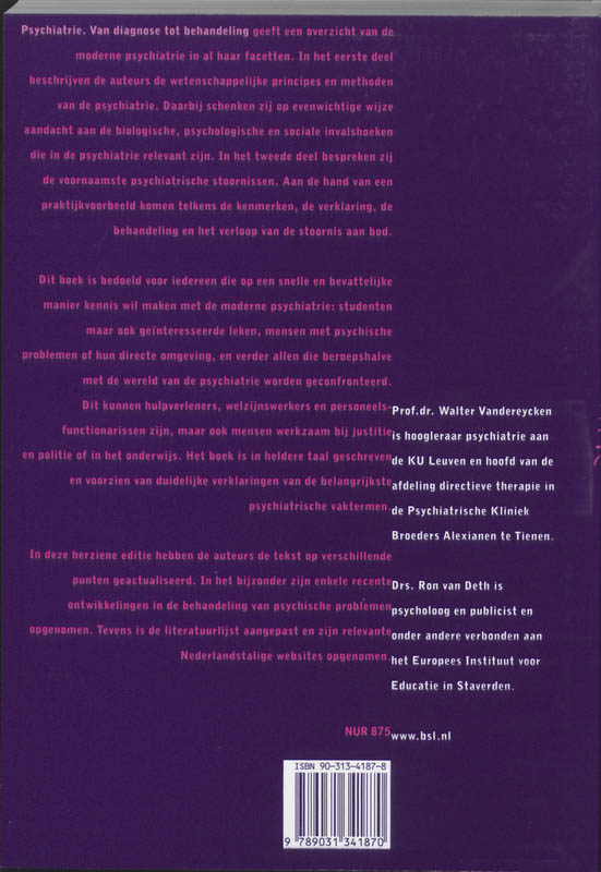 Achterkant van Psychiatrie