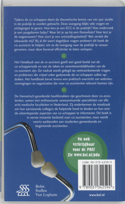 Achterkant van Handboek voor de co-assistent