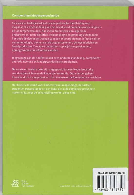 Achterkant van Compendium kindergeneeskunde