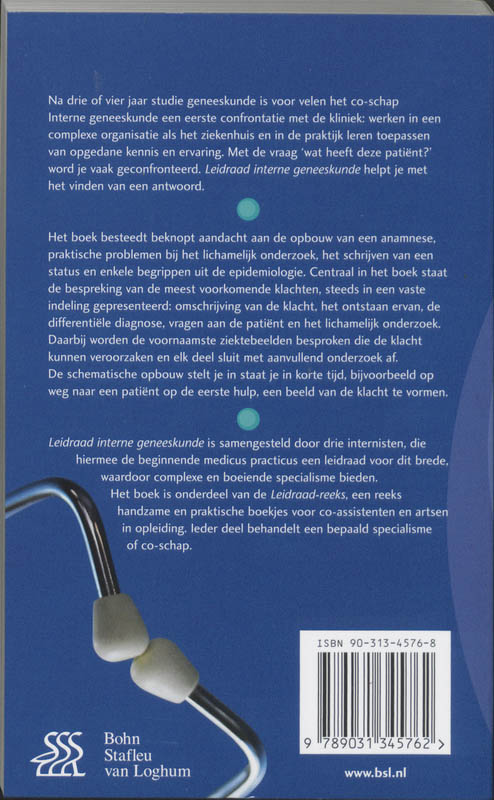 Achterkant van Leidraad interne geneeskunde
