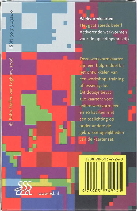 Achterkant van Werkvormkaarten