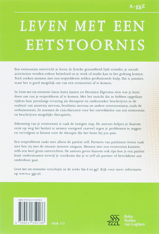 Achterkant van Leven met een eetstoornis