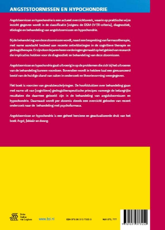 Achterkant van Angststoornissenen hypochondrie